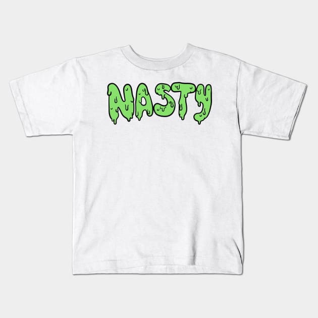 Nasty Green Goo Kids T-Shirt by MistDecay